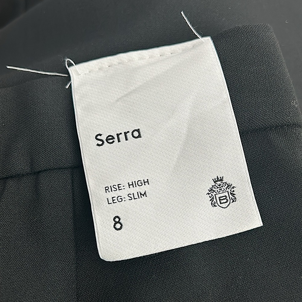 Babaton Aritzia NWT Serra Black Noir High Rise Slim Leg Dress Pants *Sz 8* 🌺🌺 - Picture 9 of 9
